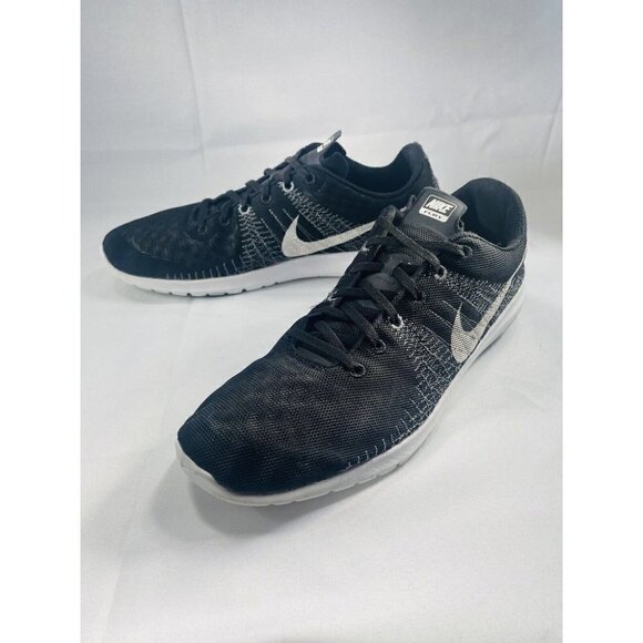 Nike Women's Flex Fury Athletic Black White Running Shoes Sneakers Size 12 - Picture 2 of 10